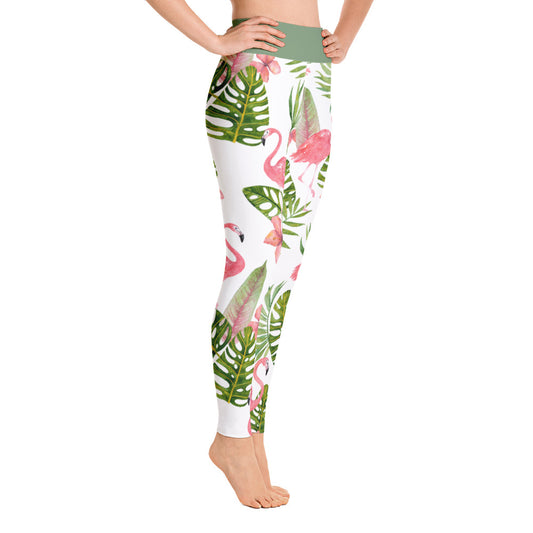 Flamingo Print Yoga Leggings | Women