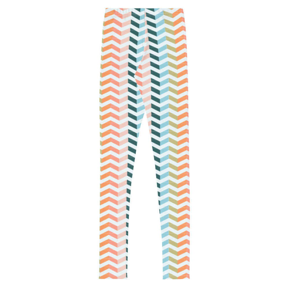 Vibrant Zig-Zag Pattern Leggings | Youth