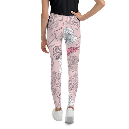Tropical Floral Leggings | Youth