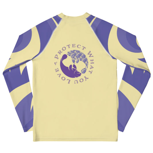 Purple Plume Long Sleeve Rash Guard | Youth