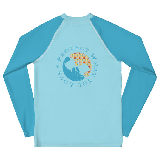 Fresh Aqua Long Sleeve Rash Guard | Youth