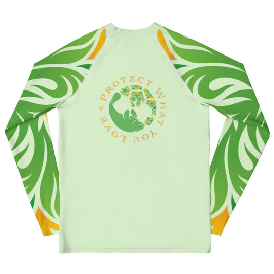 Flower Burst Long Sleeve Rash Guard