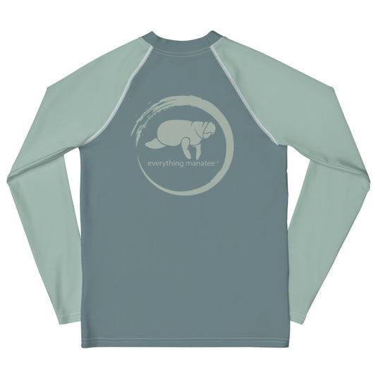 Coastal Green Long Sleeve Rash Guard | Youth