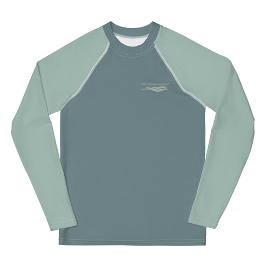 Coastal Green Long Sleeve Rash Guard | Youth