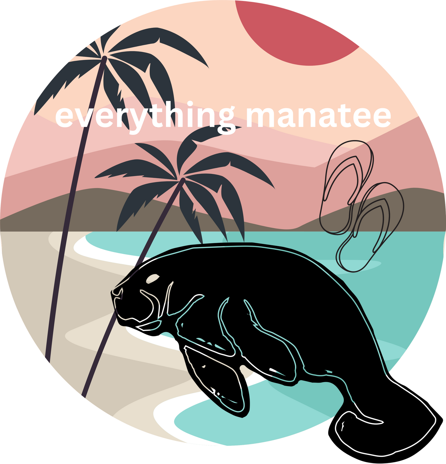 Beach Vibes Manatee Hoodie | Womens