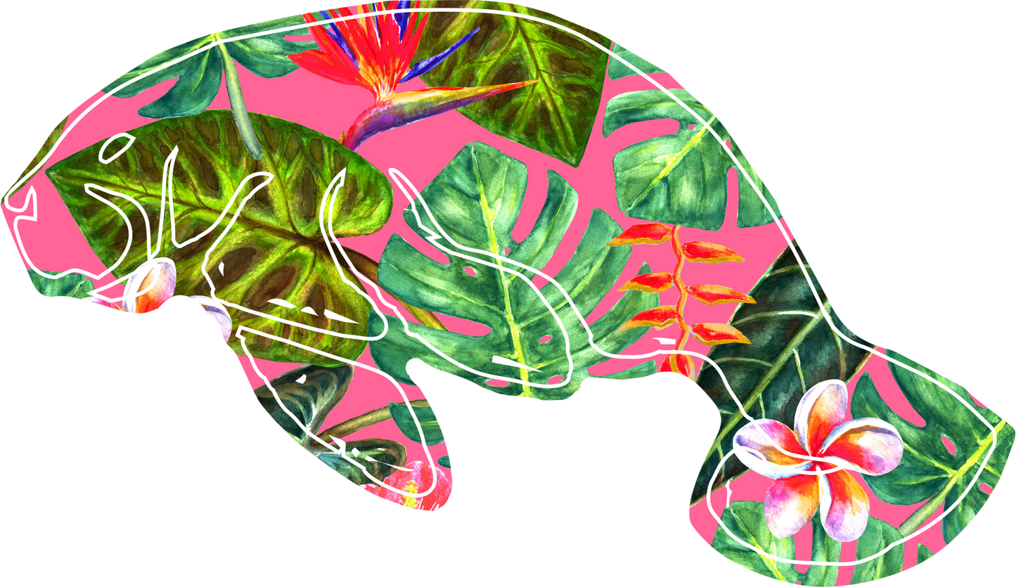 Pink Tropics Manatee Hoodie | Womens
