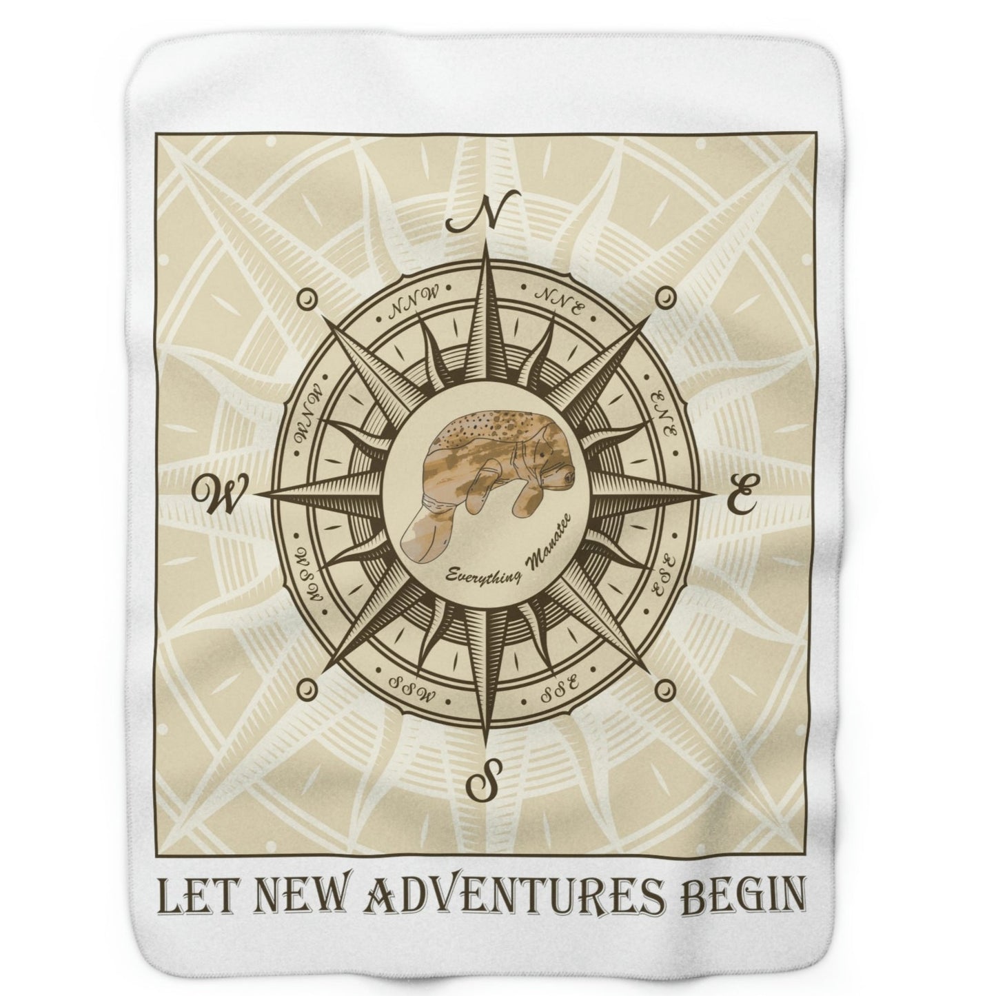 New Adventures Manatee Sherpa Fleece Blanket | Blankets
