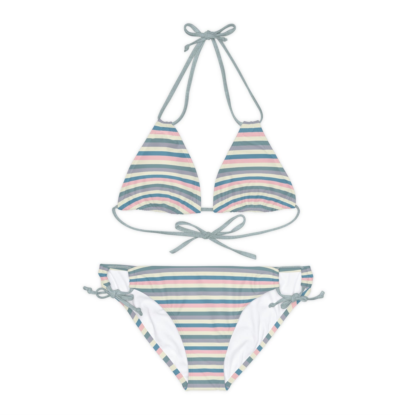 Stripes & Strappy Bikini Set | Womens