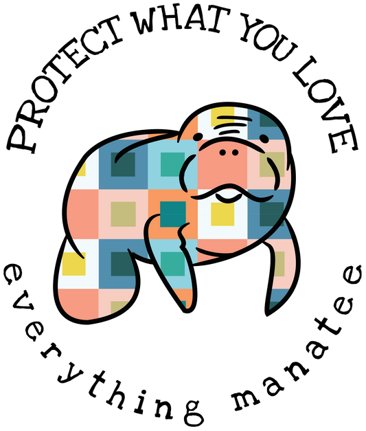 Block Pattern Manatee T-Shirt | Toddler