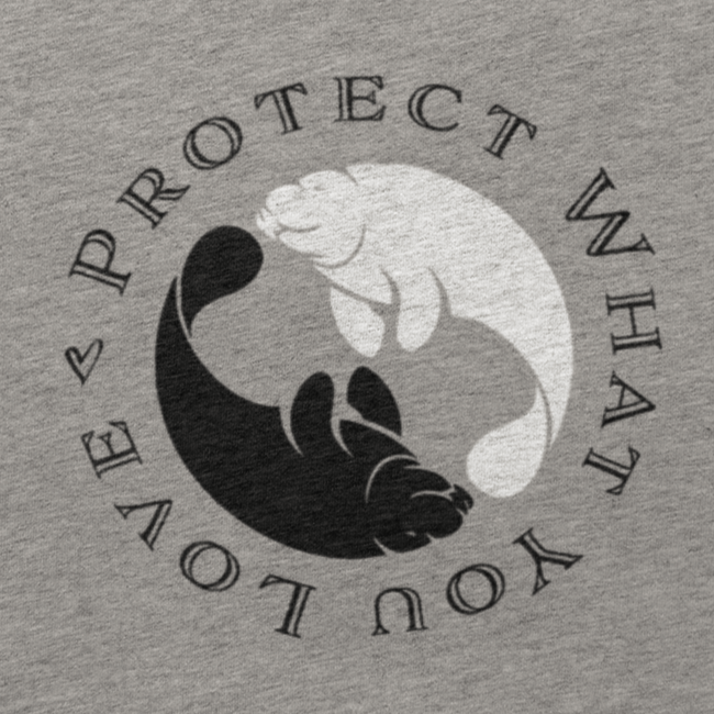 Classic Black & White Manatee Hoodie | Mens