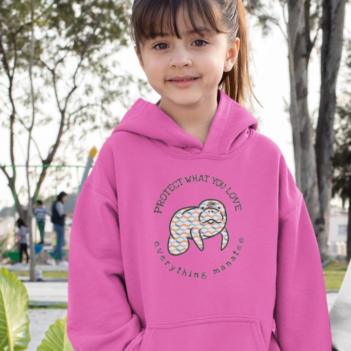 Honeycomb Print Manatee Hoodie | Toddler