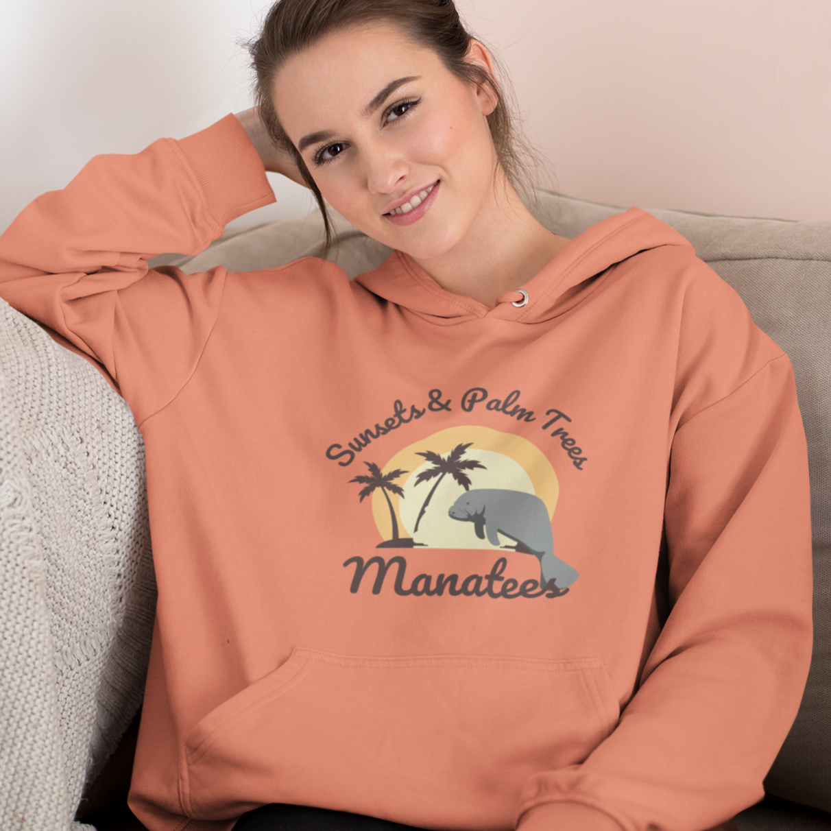 Palm Trees & Manatees Hoodie | Womens