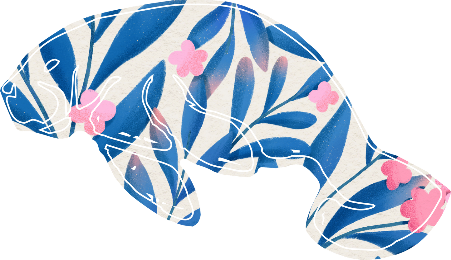 Pink Blossom Manatee Hoodie | Womens