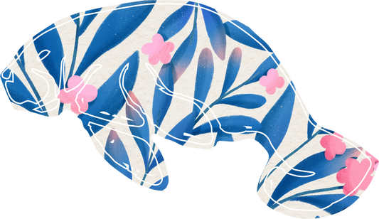 Pink Blossom Manatee Hoodie | Womens