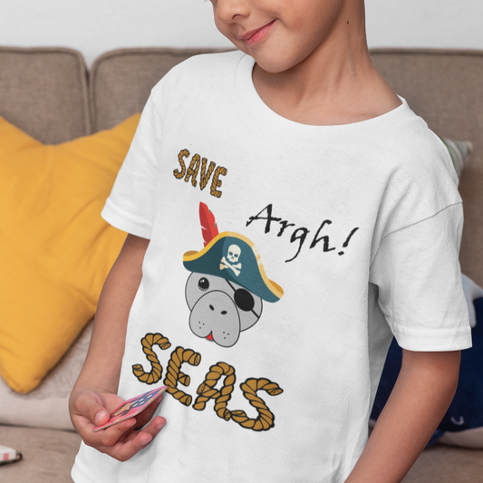 Save Argh Seas Pirate Manatee T-Shirt | Toddler