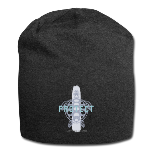 Protect Sea Turtle Beanie | Mens - charcoal gray