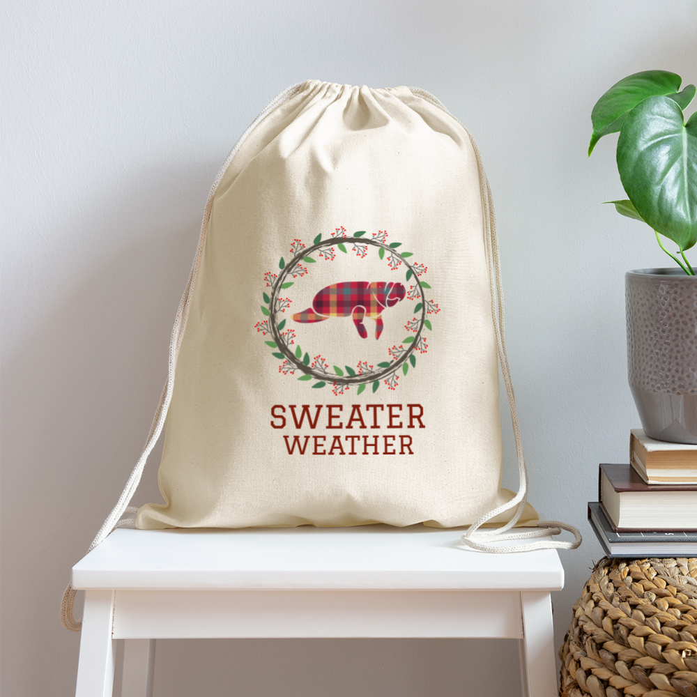 Cotton Drawstring Bag - natural