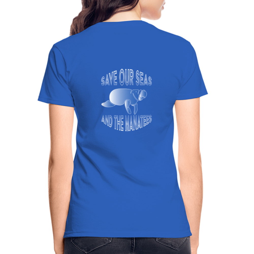 Save Seas & Manatees T-Shirt | Womens - royal blue