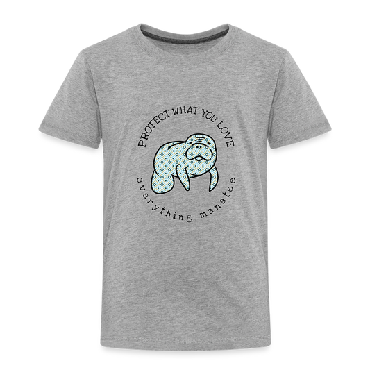Diamond Pattern Manatee T-Shirt | Toddler - heather gray