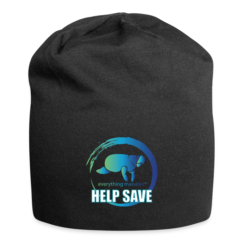 Save The Manatee Jersey Beanie | Womens - black