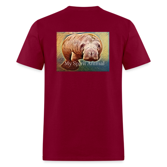 Manatee Spirit Animal T-Shirt | Unisex - burgundy
