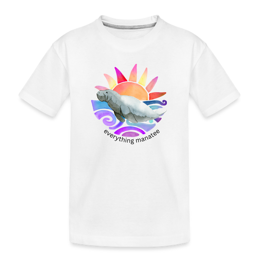 Sunshine Manatee Premium Organic T-Shirt | Youth - white