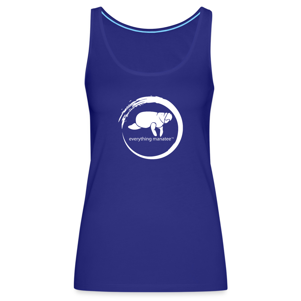 Manatee Wave Black Tank Top | Womens - royal blue