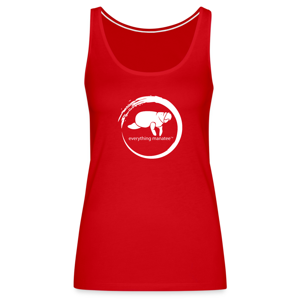Manatee Wave Black Tank Top | Womens - red