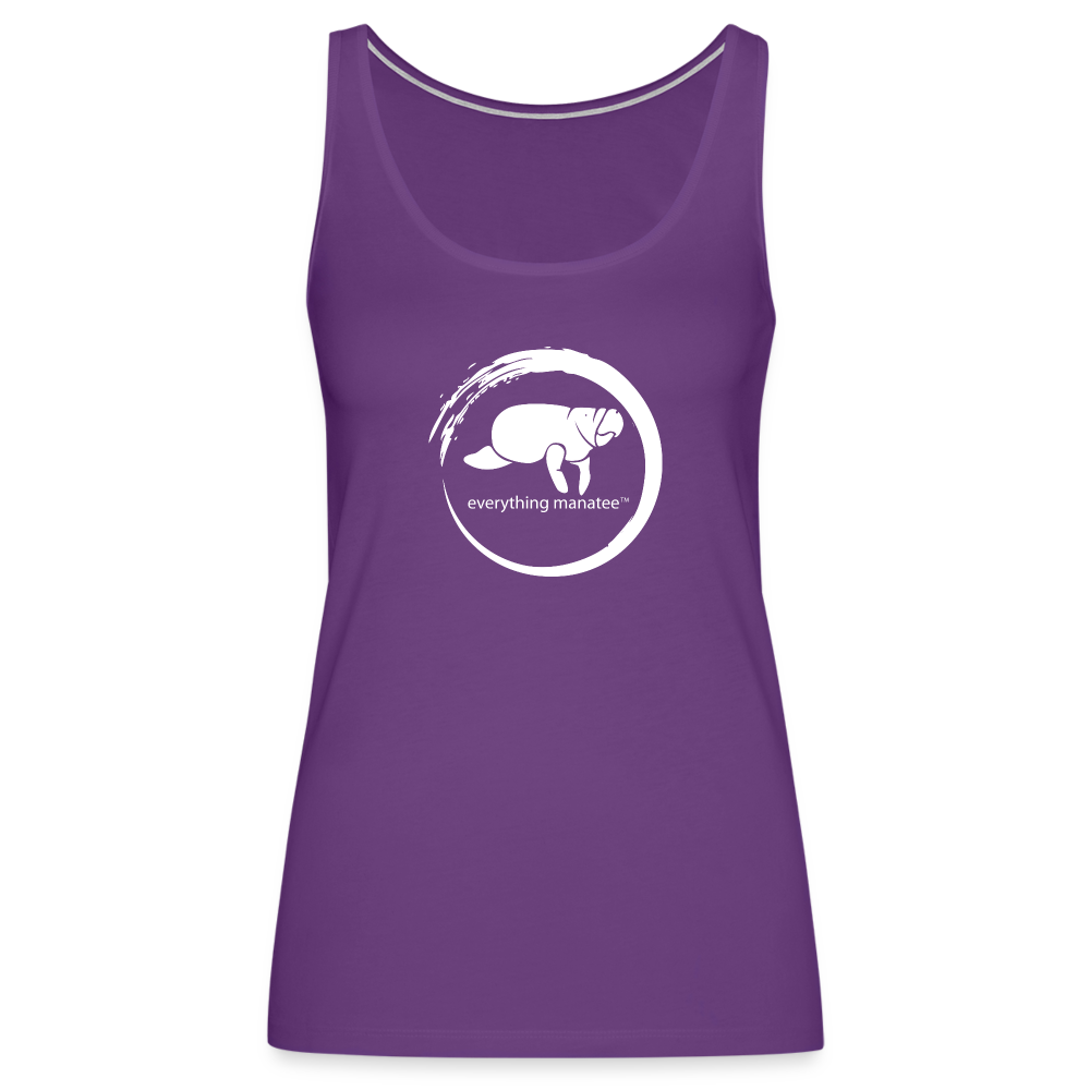 Manatee Wave Black Tank Top | Womens - purple
