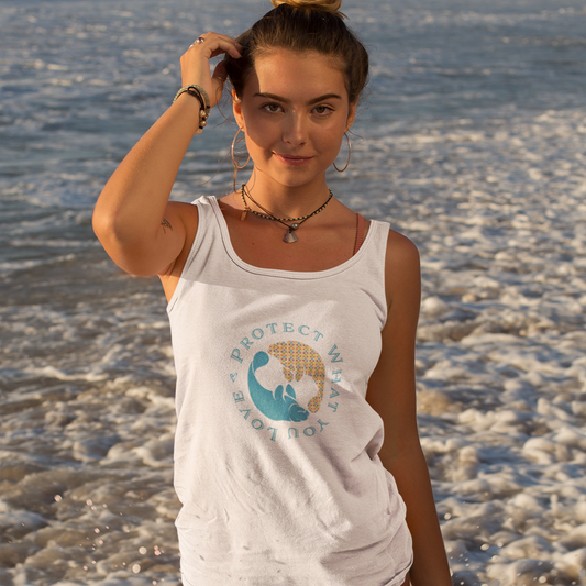 Blue Manatee Twins Tank Top | Womens