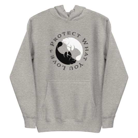 Classic Black & White Manatee Hoodie | Mens