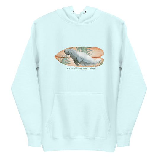Surf Board Manatee Hoodie | Womens