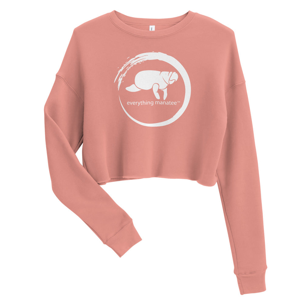 Manatee Wave Mauve Crop Sweatshirt | Womens