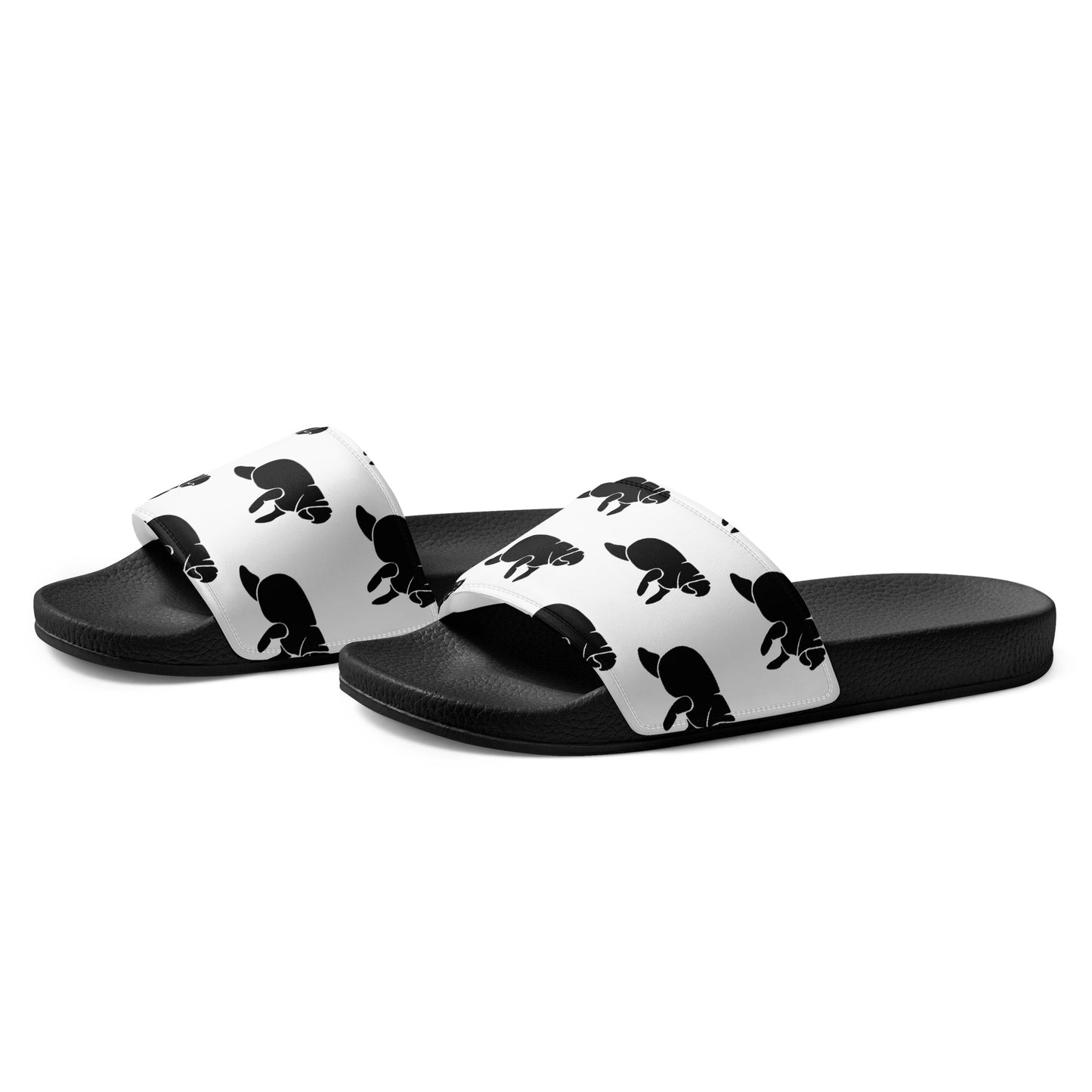 Black & White Manatee Slides | Womens