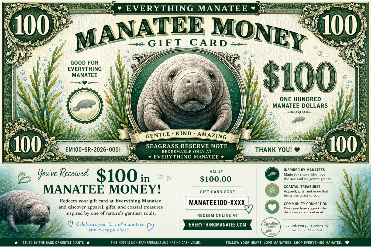 Everything Manatee Gift Card
