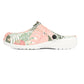 Tropical Leaf Clogs — Pink & Green Floral EVA Foam Garden Clogs