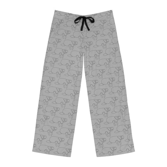 Grey Manatee Print Pajama Pants | Mens