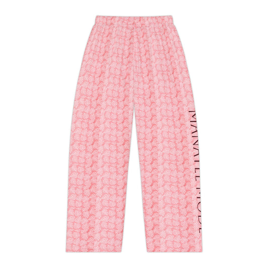 Manatee Mode Pajama Pants | Womens Pink Palm Design