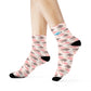 Cozy Pink Manatee Print Crew Socks | Womens
