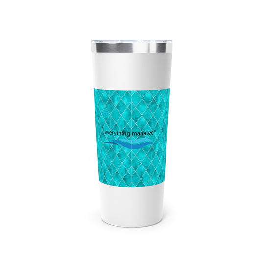 Copper Insulated Manatee Tumbler - 22oz Travel Mug for Unwinding & Relaxing