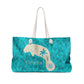 Unwind In Paradise Manatee Weekender Bag - Tropical Manatee Design Perfect for Beach Getaways