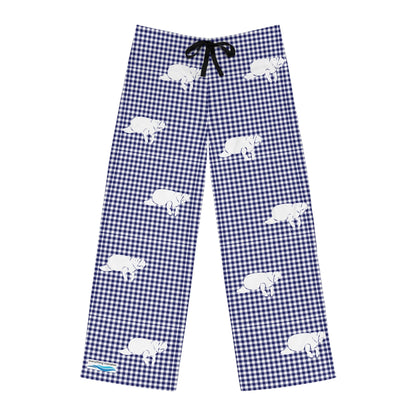 Blue Gingham Manatee Pajama Pants | Mens