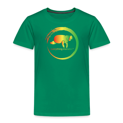 Manatee Wave Green Premium T-Shirt | Toddler - kelly green