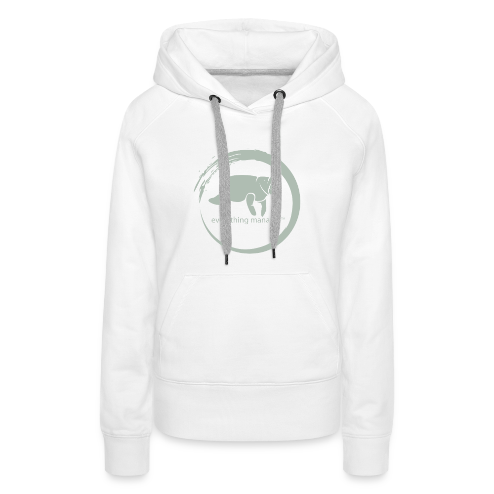 Sage Manatee Wave Premium Hoodie | Womens - white