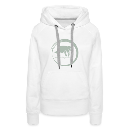 Sage Manatee Wave Premium Hoodie | Womens - white