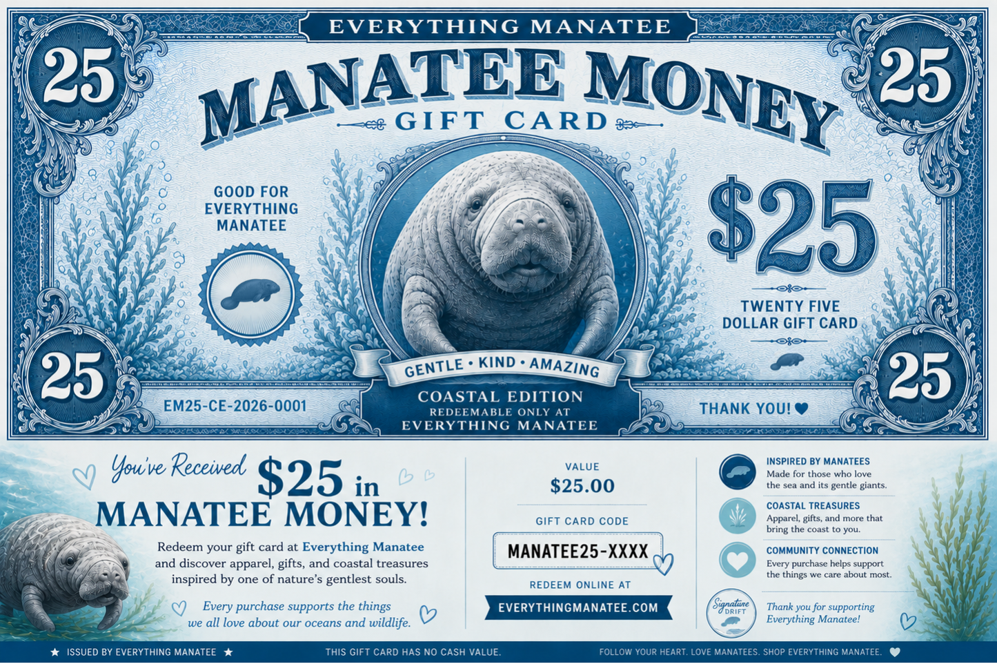Everything Manatee Gift Card