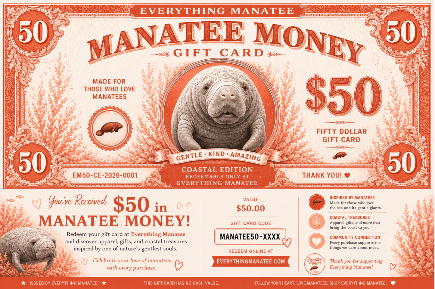 Everything Manatee Gift Card