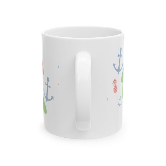 Tropical Manatee Ceramic Mug – 11oz Coastal Charm The Perfect Gift for Manatee Lovers