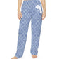 Blue Plaid Manatee Pajama Pants | Manatee Mode Womens