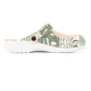 Tropical Leaf Clogs — Pink & Green Floral EVA Foam Garden Clogs